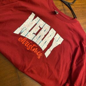 Red Merry Christmas Holiday Top
